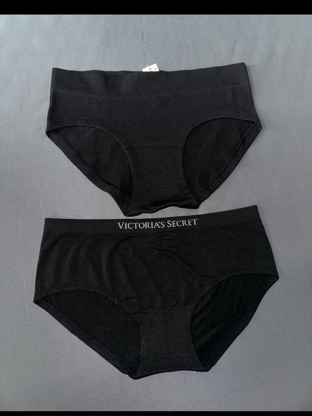 Victoria's Secret / Aerie Black Seamless Ribbed Panties Bundle / Lot Size Medium